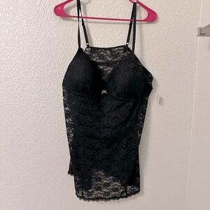 Black lacy negligee by Ambrielle, size XXL.